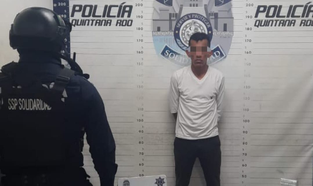 La Policía Municipal de Solidaridad detuvo a tres sujetos por narcomenudeo
