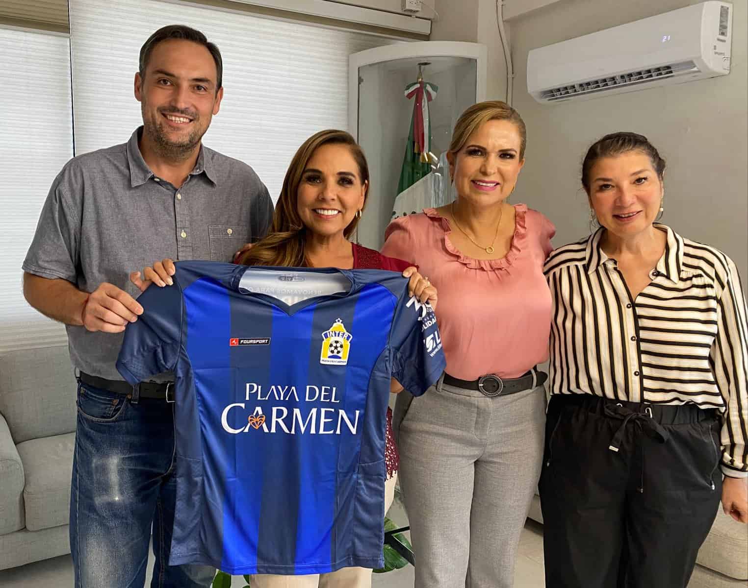 Mara Lezama elogia el desarrollo deportivo en Solidaridad y la identidad del Inter Playa del Carmen