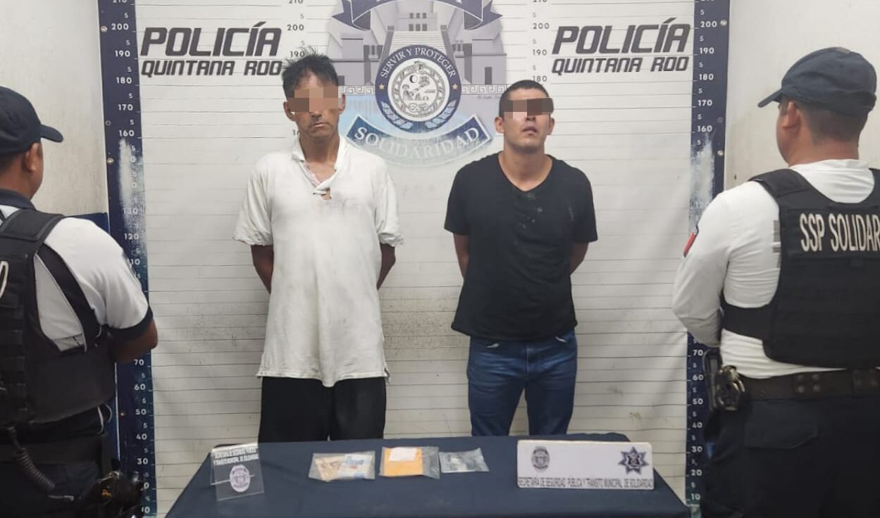 Detenidos por extorsión: La Policía de Solidaridad asegura dinero en efectivo y droga