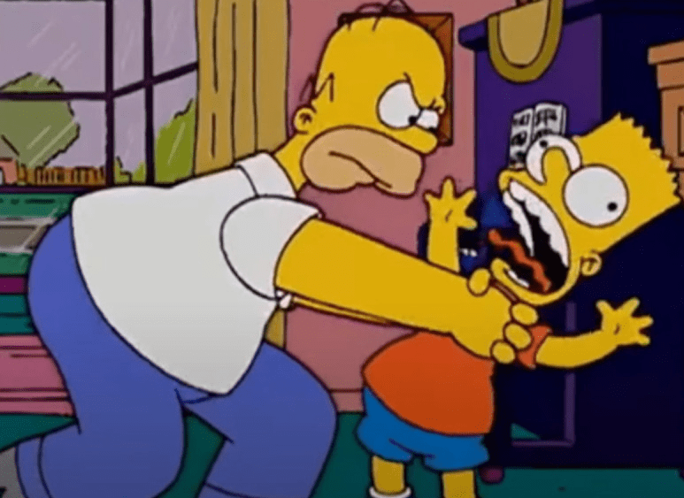 ¡No más! Homero dejará de ahorcar a Bart en Los Simpson