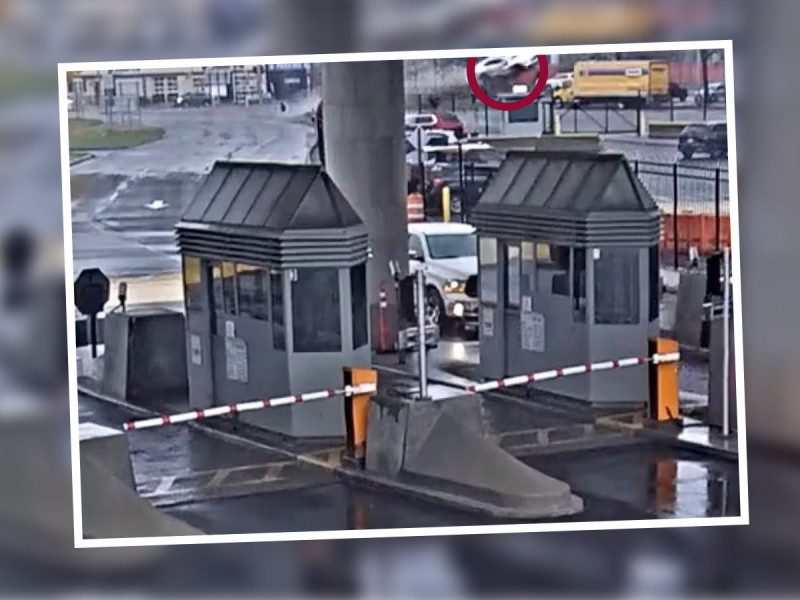 Difunden video del carro que voló y explotó en la frontera EU-Canadá