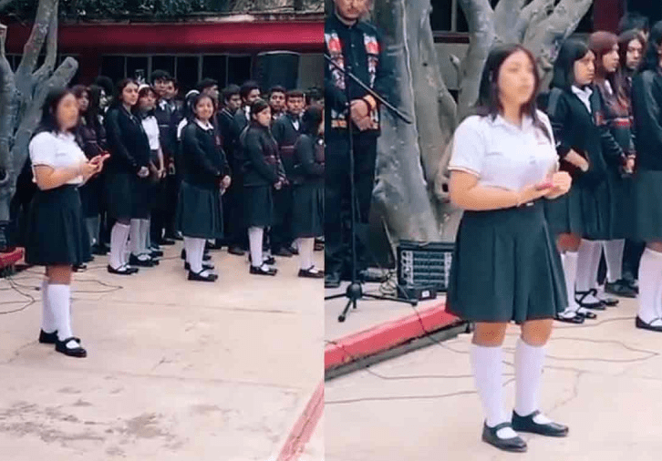 Alumna interrumpe evento y denuncia a maestros por no darles clases