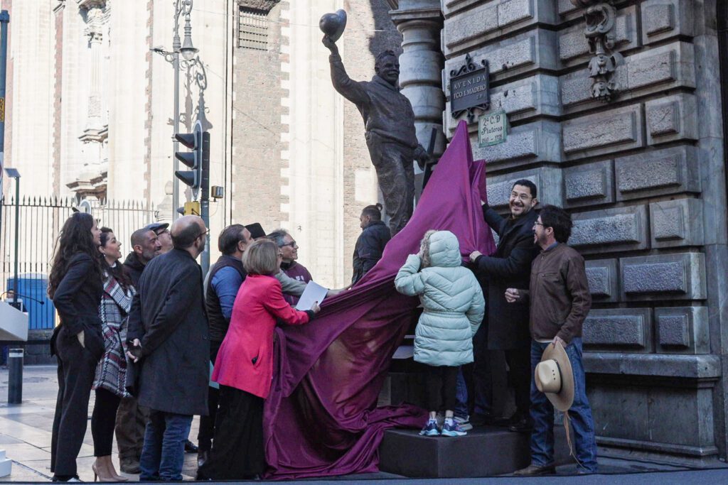 Inauguración de la estatua de Francisco Villa en el Centro Histórico de la CDMX