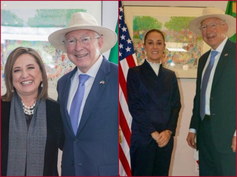 Encuentro entre Ken Salazar, Sheinbaum y Gálvez