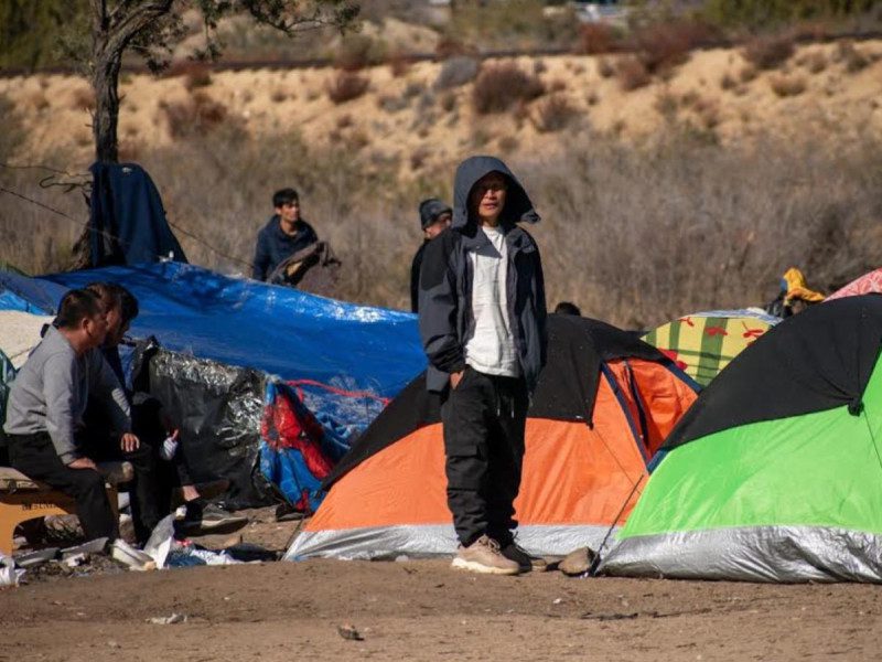 Nuevo campamento de migrantes en Tecate, Baja California