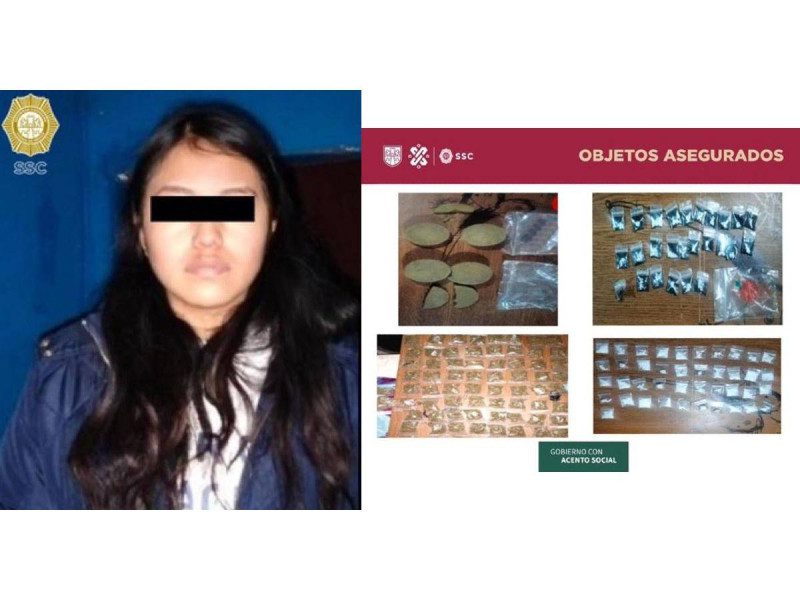 Arresto de mujer implicada en tráfico de drogas en la Gustavo A. Madero