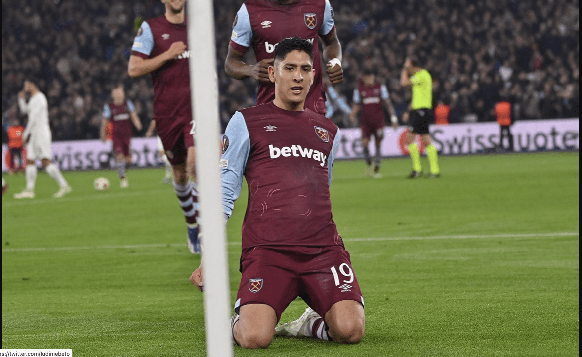 Edson Álvarez brilla al anotar su primer gol con el West Ham en la Europa League