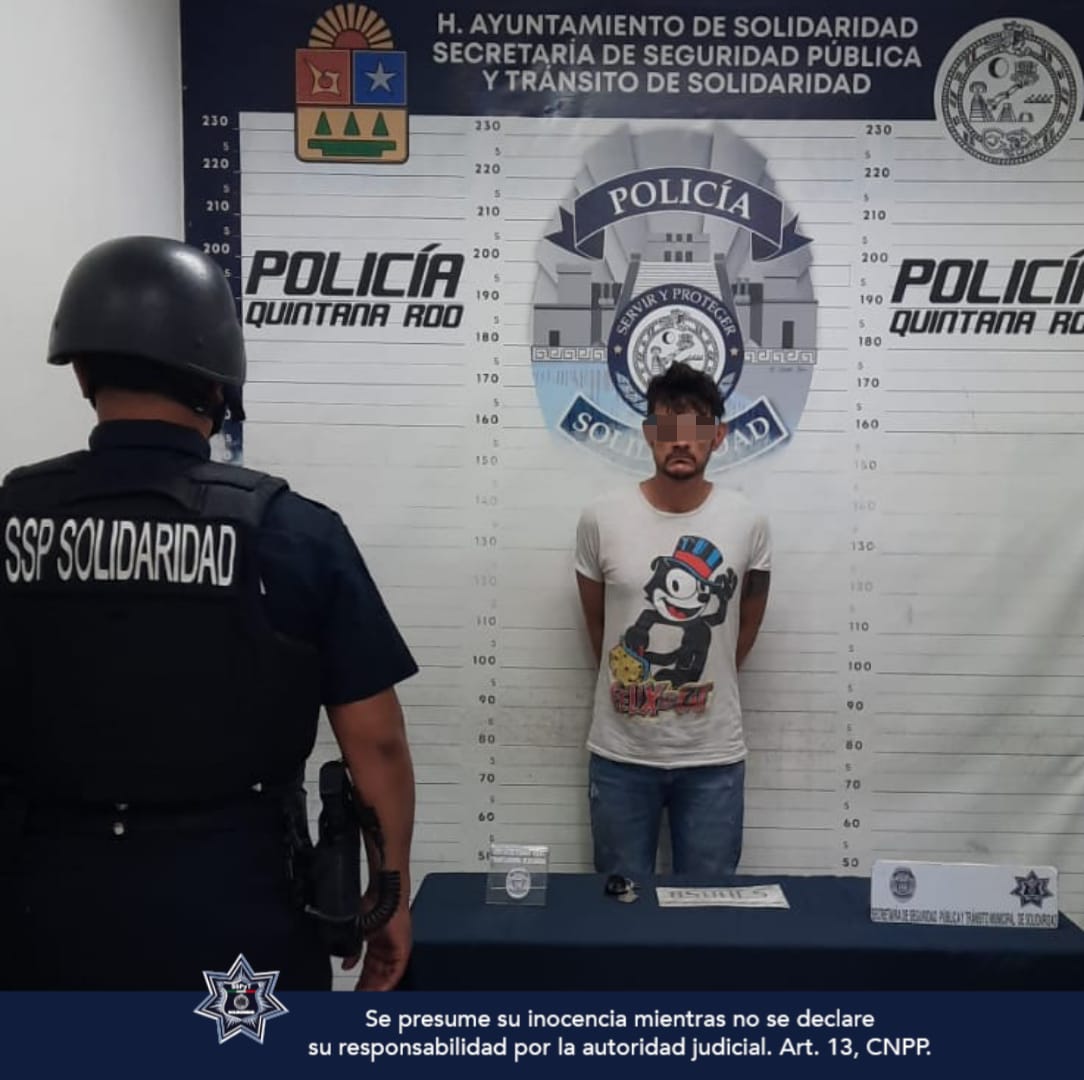 Policía de Solidaridad detiene a sujeto con motocicleta robada