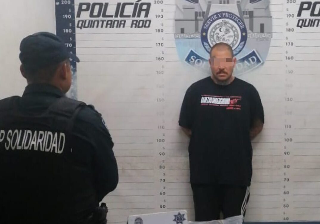 Policías de Solidaridad aseguran a sujeto con marihuana y recuperan auto robado