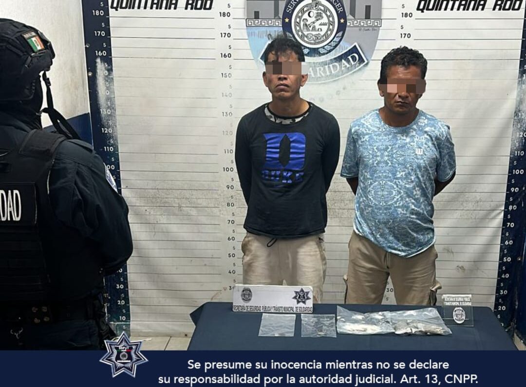 Policía de Solidaridad detiene a dos Individuos y confisca drogas