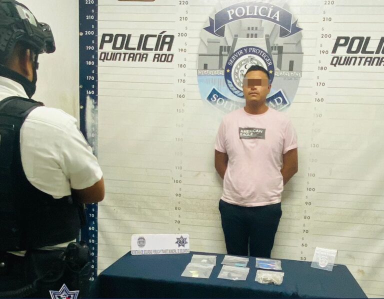 Policías de Solidaridad detienen a individuo con droga