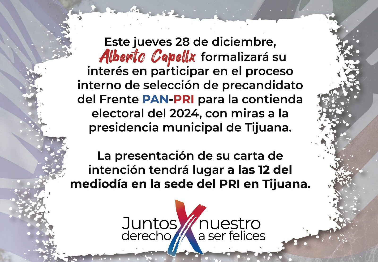 Alberto Capella: no permitamos que la mezquindad siga gobernando