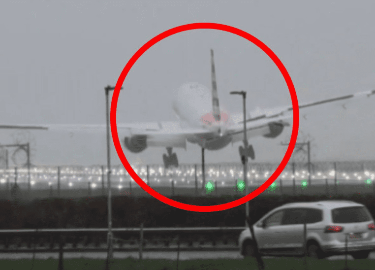 Avión se balancea al aterrizar en Reino Unido