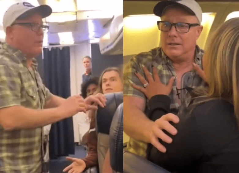 Hombre con Alzheimer crea problemas en avión, su esposa canta para calmarlo