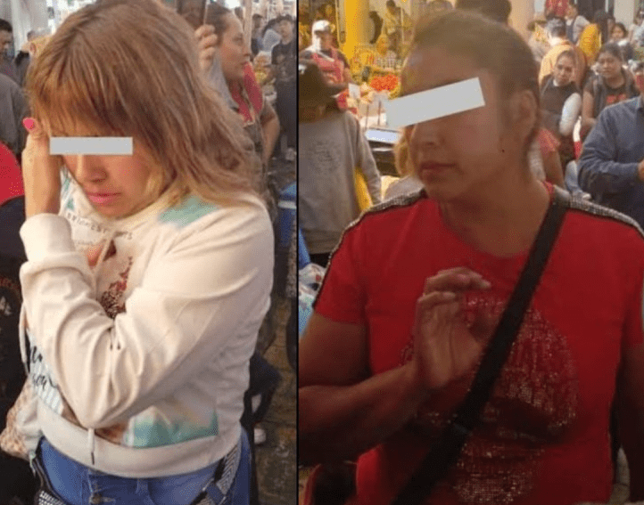 Vendedores ambulantes, desnudan a mujeres carteristas