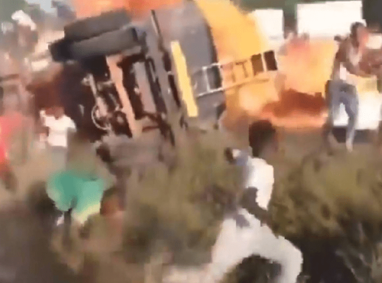 En Liberia, saquean pipa de gasolina y  explota