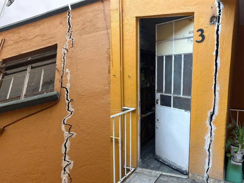 Tras los sismos en de día de hoy, así quedó un edificio de Mixcoac en la CDMX