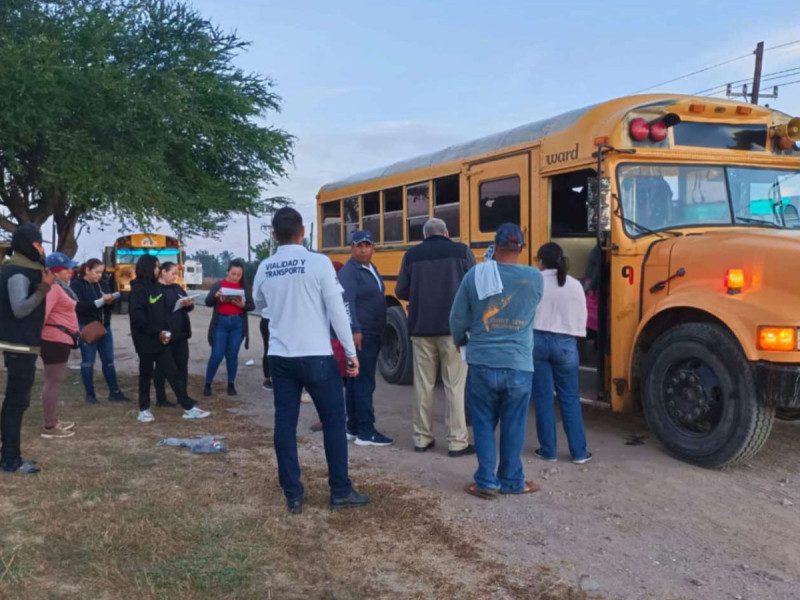 Rescatan a 123 menores de ser trasladados a campos agrícolas de Sinaloa