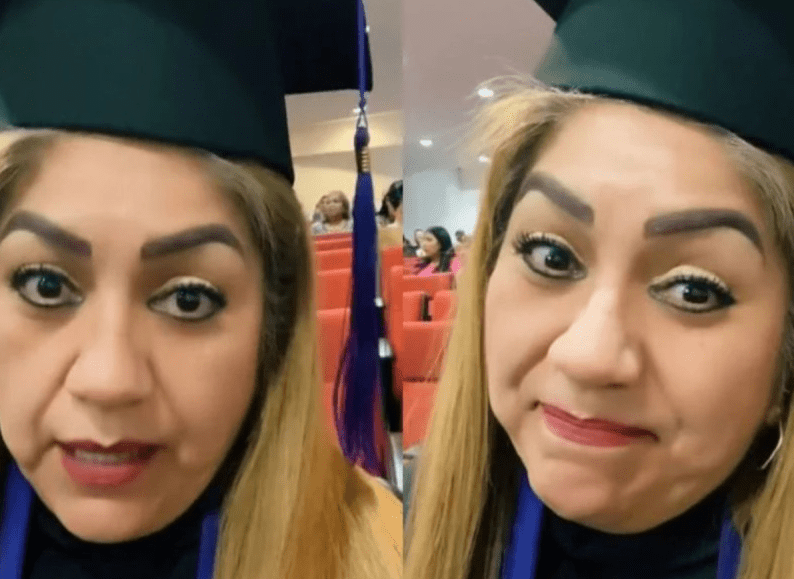 Mujer de 50 años se gradúa y su familia la deja plantada