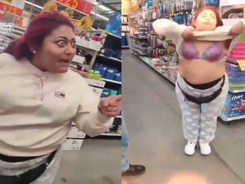 ‘Lady Aurrera’ desata espectáculo al quitarse la ropa tras ser sorprendida robando