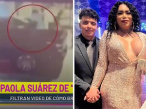 Exhiben video de Paola Suárez arrojándose desde un segundo piso