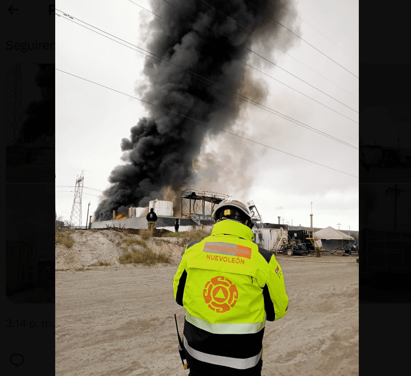 Se registra explosión en una fábrica de Nuevo León