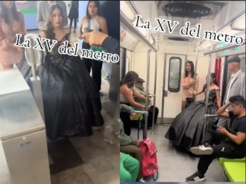 Quinceañera utiliza Metro para llegar a su fiesta de XV años