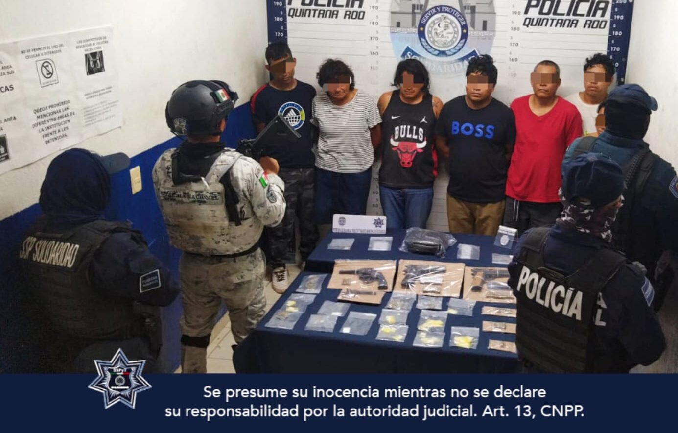 La Policía de Solidaridad detuvo a 7 personas con narcóticos