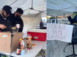 Un joven celebra su graduación regalando esquites y se vuelve viral