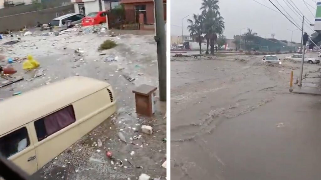 Inundaciones en Tijuana por fuertes lluvias