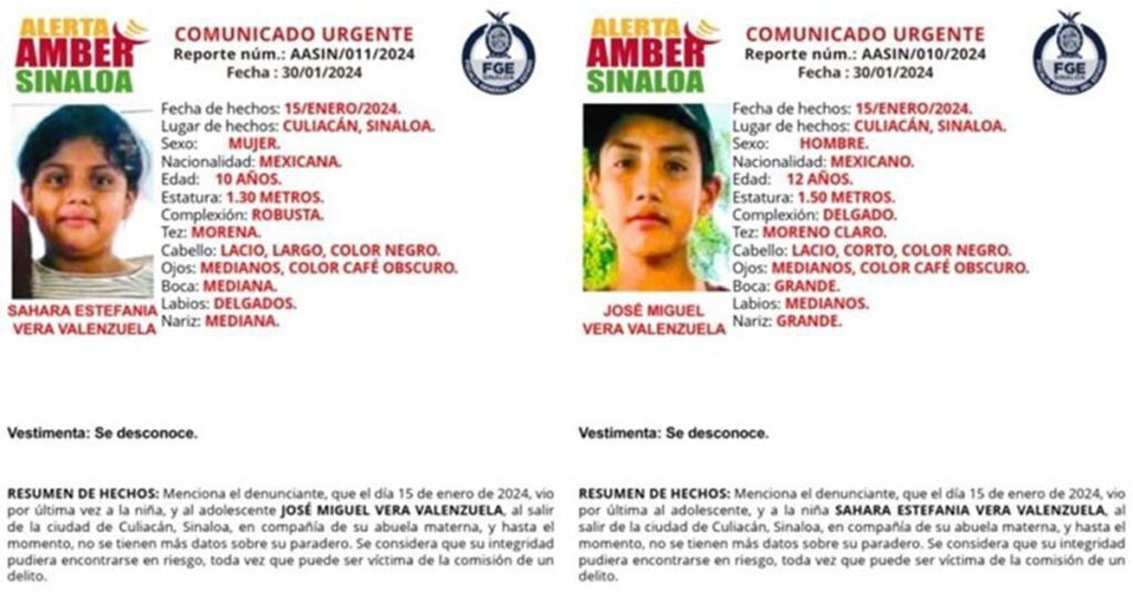 En Culiacán desaparecen hermanitos menores de edad