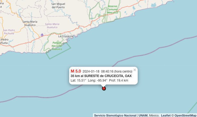 Sismo con epicentro en Oaxaca se percibe en CDMX