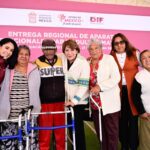 Gobernadora Delfina Gómez lleva el “Programa de Entrega de Aparatos Funcionales para Adultos Mayores” al oriente de la entidad