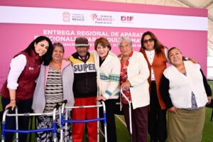 Gobernadora Delfina Gómez lleva el “Programa de Entrega de Aparatos Funcionales para Adultos Mayores” al oriente de la entidad