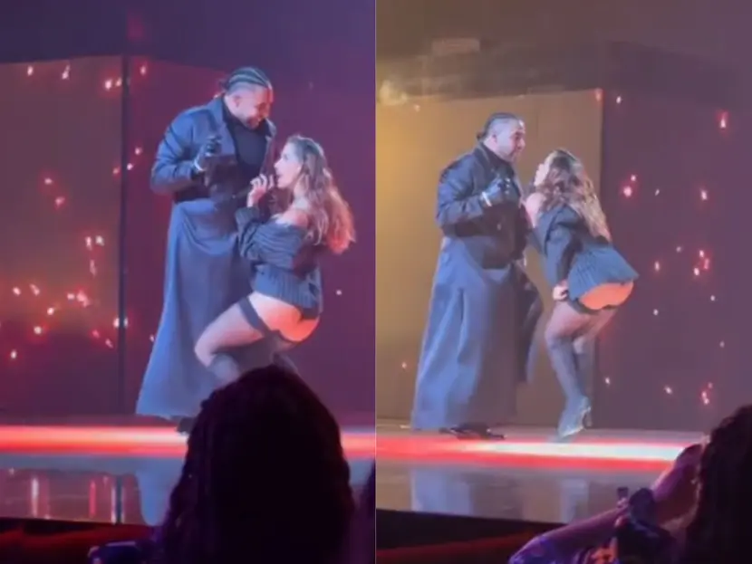 Critican a Annita por no bailar con Don Omar, como con Peso Pluma