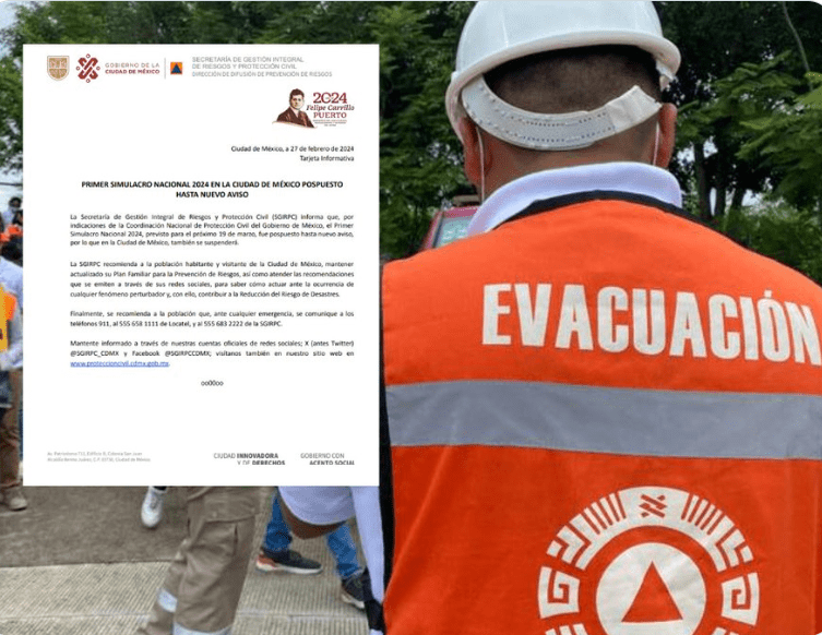 Primer Simulacro Nacional 2024 pospuesto hasta nuevo aviso