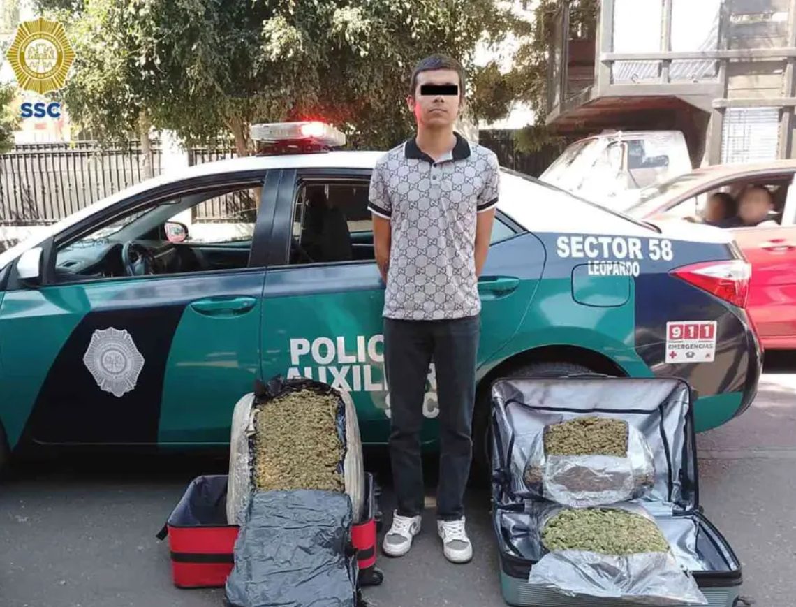 Atrapan a hombre con 20 kilos de marihuana en la TAPO