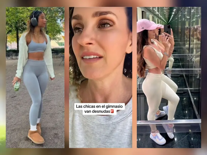 Mujer expresa indignación hacia mujeres que usan ropa ajustada en el gym