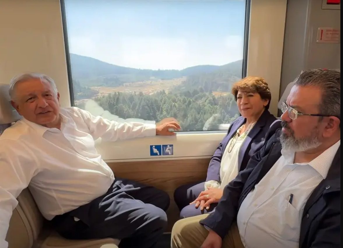 López Obrador y Delfina Gómez supervisan el Tren Interurbano ‘El Insurgente’