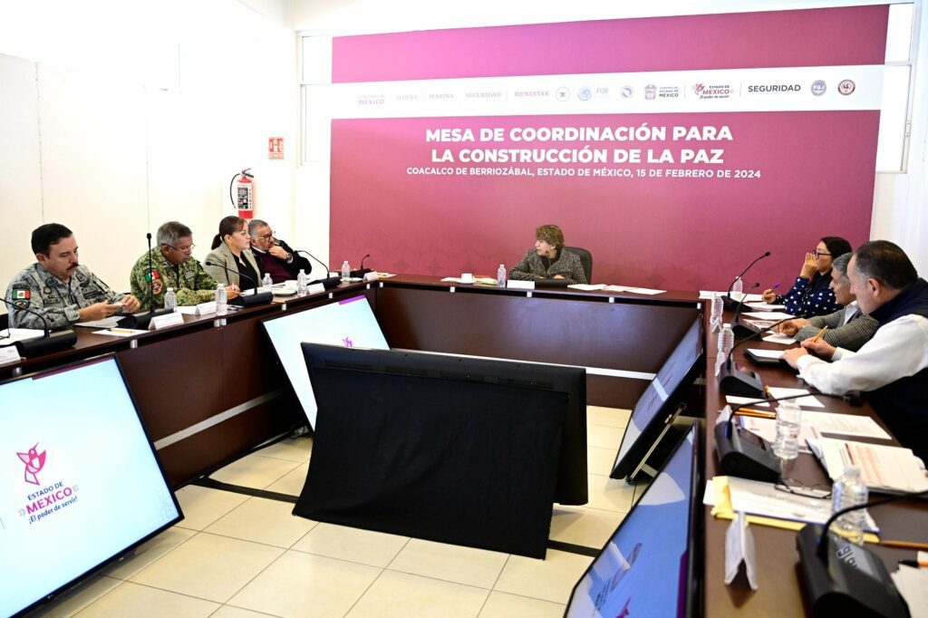 Instala Gobernadora Delfina Gómez Mesa de Coordinación por la Paz en Coacalco; disminuyen 9 delitos de alto impacto