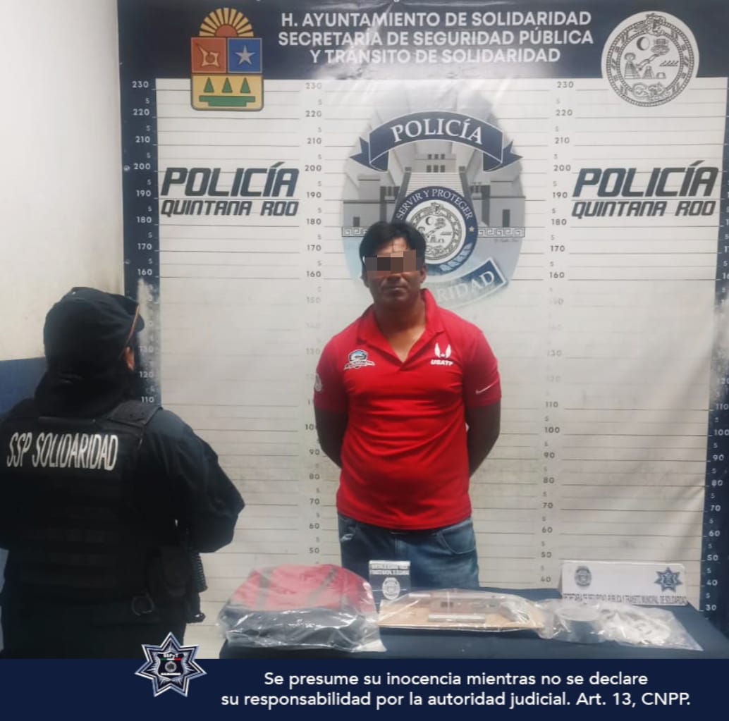 Policía de Solidaridad asegura a un sujeto acusado de agredir a una mujer