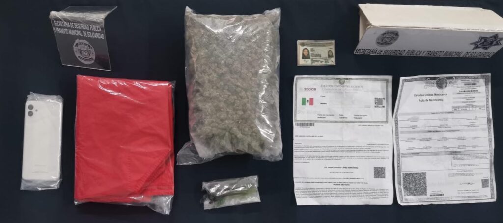 Policías de Solidaridad detuvieron a un hombre con mariguana