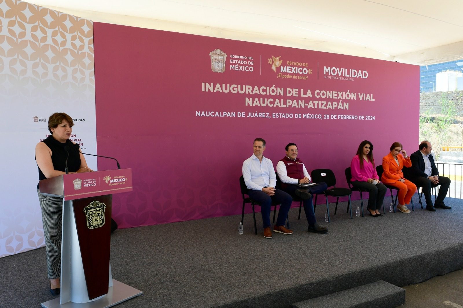 Delfina Gómez inaugura conexión Atizapán-Naucalpan con inversión de 627 millones de pesos