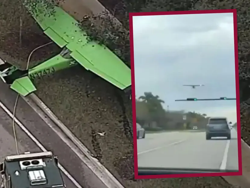 Vídeo: Avioneta realiza aterrizaje forzoso en una carretera transitada