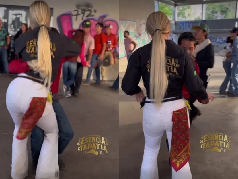 Alumno, invita a bailar quebradita a su maestra