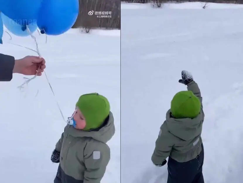 Niño da tierna despedida a su chupón