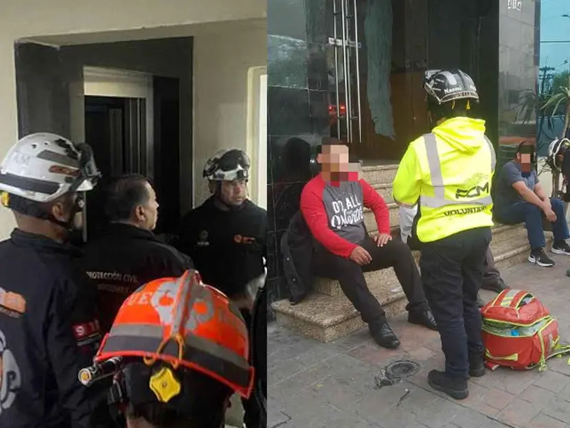 Elevador se desploma en funeraria de Monterrey