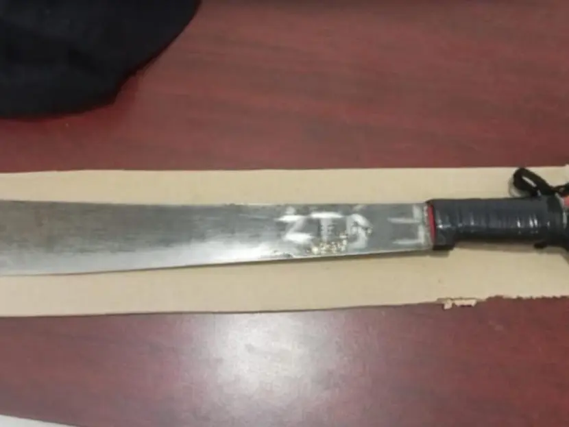 Detienen a menor con pistola y machete durante carnaval