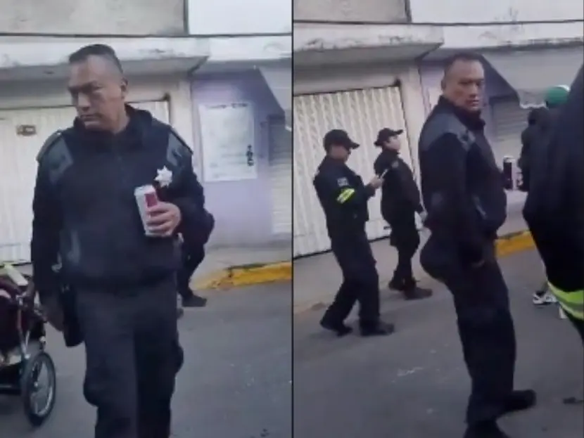 Policía del Edomex ebrio en Chalco: Captado en Video