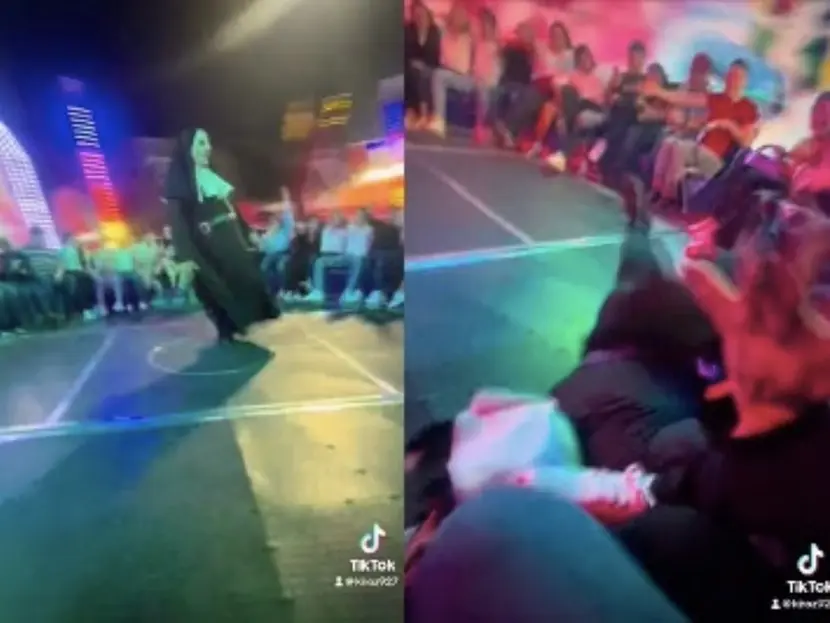 'La Monja de la Feria' se accidenta en juego mecánico